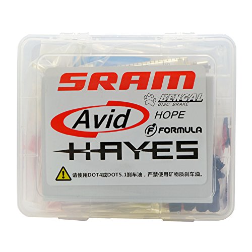 West Biking Professionelles hochwertiges Entlüftungs-Set für hydraulische Bremse, Entlüftungsset für alle DOT Code5 Code R Juicy J3 J5 J7 Ultimate Elixir E1 E3 E5 E7 ER XX XO Formula R1 Rx K24 K18 Hayes Bngal Hope Quad Avid - 3