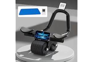 ‎HOIDOKLY 2023 Neu AB Roller Bauchtrainer, Automatische Rebound Ab Abdominal Übungsrollenräder, mit Ellenbogenstütze und Timer, Abs Roller Rad Core Übungsräder