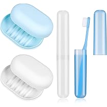 Lot De 2 Boîtes De Voyage étanches - Porte-savon Et Gobelet Brosse à Dents, Parfait Camping/voyage