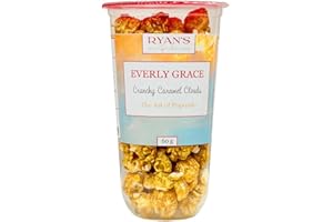 Everly Grace Popcorn – Crunchy Caramel Clouds, 60 g – Bicchieri di popcorn al caramello dolce e vaniglia bourbon, fatto a mano in Germania