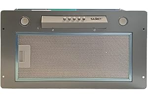 iperbriko Cappa aspirante sottopensile da Incasso Colore Grigio 49,5x28 cm