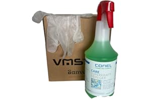 VMS-Vertriebcenter Sanvo Set: Superkraftreiniger Handsprayflasche CARE gebrauchsfertig, inkl. Hygenehandschuh 1000 ml