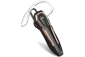 YUEYINOK Bluetooth Headsets Bluetooth Earpiece,Hands Free Earpiece Bluetooth Phone Earpiece,Single Ear Bluetooth Headsets for Driving/Business/Office,Phone Headset Black