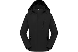 Ynport Crefreak Giacca Impermeabile da Uomo per Esterni Giacca con Cappuccio da Escursionismo Traspirante Trench per Esterni Giacca Shell Leggera Giacca a Vento da Montagna