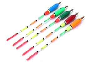 CHENGONG Boa da pesca, 5 pezzi galleggianti da pesca in vernice di alta qualità, 4 maglie da 26,5 cm per il lago di pesca in mare per la pesca selvaggia in piscina