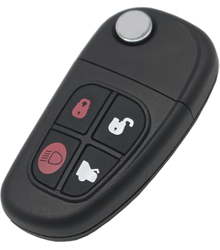 GZXNKEY Chiave Telecomando Auto Smart Case 5 Tasti Per Jaguar XF XK XKR 2007-2012 X Smart Key Case con cacciavite e anello chiave CR2032 Batteria