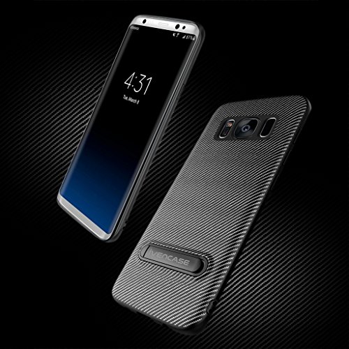 Funda Galaxy S8 Negro ivencase Anti-Ara azos Suave TPU Carcasa Metal Stand Fibra de Carbono Silicona Funda para Samsung Galaxy S8 5 8 reviews Funda Galaxy S8 Negro ivencase Anti-Ara azos Suave TPU Carcasa Metal Stand Fibra de Carbono Silicona Funda para Samsung Galaxy S8 5 8