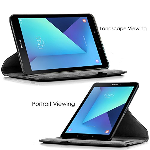 Forefront Cases® Samsung Galaxy Tab S3 9.7 SM-T820 Leder Hülle Schutzhülle Tasche Smart Case Cover Stand – Rundum-Geräteschutz und intelligente Auto Schlaf / Wach Funktion inkl. Eingabestift und Displayschutz - 2