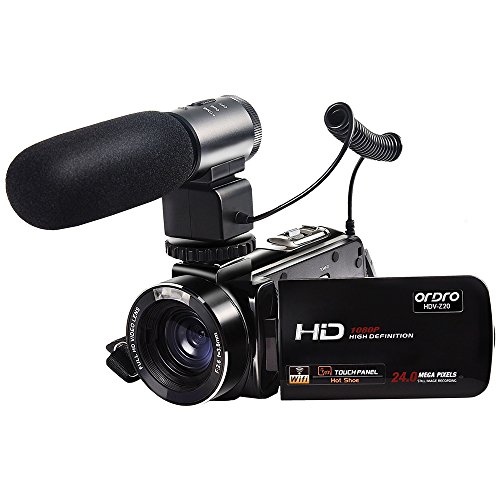ORDRO Wifi Video Camcorder Full HD 1080P Handheld Digitalkamera mit Externem Mikrofon (HDV-Z20) ORDRO Wifi Video Camcorder Full HD 1080P Handheld Digitalkamera mit Externem Mikrofon (HDV-Z20) Bilder