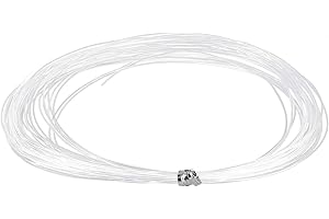 STYQUENZER 157FT(48M) Strong Clear Invisible Hanging Wire Invisible Hanging Wire, Hangings String Supports Up to 60LBS Strong Clear Inelastic Wires for Picture Frame, String Light, Christmas Decor(0.9MM)