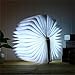 Produktbild WERTGYTY Faltbare Seiten Buch Form Night Light tragbare Buch Licht USB aufladbaren Tisch Schreibtisch Bett Kinder LED Lampe Kalte weiße LED