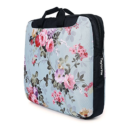 TaylorHe 15   15 6 Zoll Notebooktasche  Schultertasche f  r Notebook mit Muster   Laptoptasche mit Griff und Seitentaschen Laptop Bag bunte  Blumen