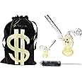 Newzenx® Glass Oil Burner Honey/Meth Bong 4 Inch Included Velvet Pouch & Accessories