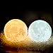 Produktbild 10Cmfull Moon Lamp 3D LED Nacht Moderne Stehleuchte Dimmbare Touch Control Helligkeit USB Lade Weiß / Warmes Licht Luna Mondlampe Mit Ständer