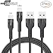 Produktbild USB C Kabel auf USB 3.0 - VIPFAN USB Typ C Ladekabel für Type C Geräte, Samsung Galaxy S8, HTC 10, Nexus 5X/6P, Lumia 950/950XL, OnePlus 2, Nokia N1 Tablet usw.2 Pack1M+1.8M(Schwarz)