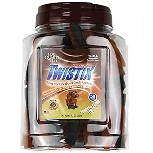 NPIC Twistix Peanut & Carob Dog Treats - Small - 500 GMS Canister (50 Sticks)