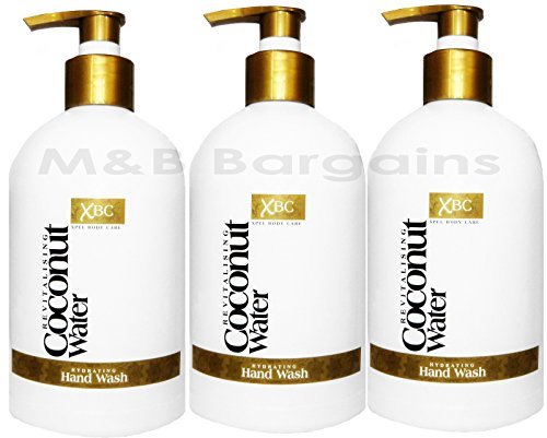 Xpel Body Care Xbc, detergente per mani, rivitalizzante e idratante a base di acqua di cocco, 500 ml (confezione da 3) (etichetta in lingua italiana non garantita)