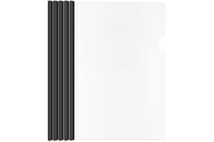 Binditek 12 Pack Report Covers with Sliding Bar, Clear Report Covers for A4 Size Paper, Resume Covers Presentation Folders File Document Binder for School Business, 25 Sheet Capacity, Black