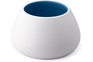 Navaris Gamelle surélevée - Bol 19,8 x 19,8 x 11,5 cm en grès pour Chien Longues Oreilles épagneul Cocker - Écuelle pour croquettes Eau pâtée