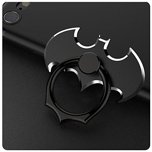Batman Supporto Stand Universale Telefono delle Cellule, Skitic 360 Â° di Rotazione Finger Ring Stand Holder Stent Per iPhone Huawei Samsung Galaxy smartphone Any Phones anello Mount Cradle Ipad Tablet - Nero