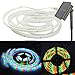 Produktbild 100LED Solarleuchten Kupfer Streifen Lichter Außen,KINGCOO Wasserdichtes Angetriebenes 16.4ft/5M Flexible SMD2835 LED Band Stimmungs Seil Licht für Hauptschlafzimmer Theater Akzent Dekoration Weihnachtsbeleuchtung (Mehrfarbig)