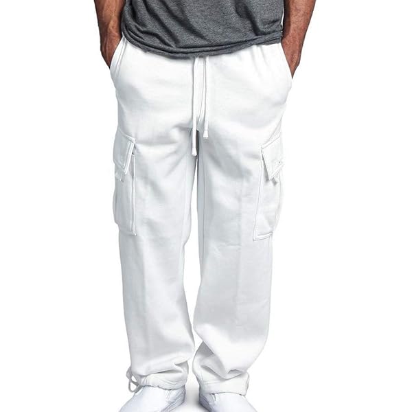 Jogging Pantalons De Survêtement Ceinture Élastique Sport Cargo Pantalons Avec Poches, Morbuy Couleur Unie Grande Taille Joggers Activewear Pantalons Pour Homme Lâche Respirant (29,Gris Clair