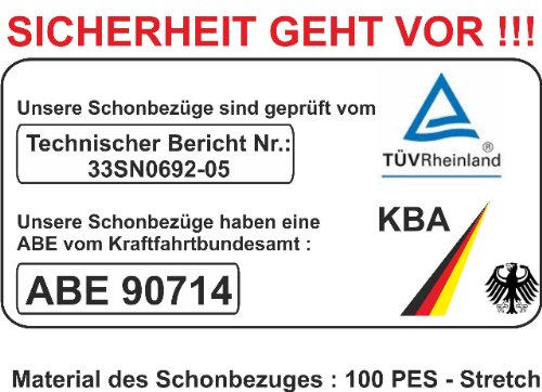 Universal Sitzbezug Schonbezug SPEED UP rot für Volvo 340 343 344 345 360 C70 S40 S60 S70 V40 V50 V70 - 4