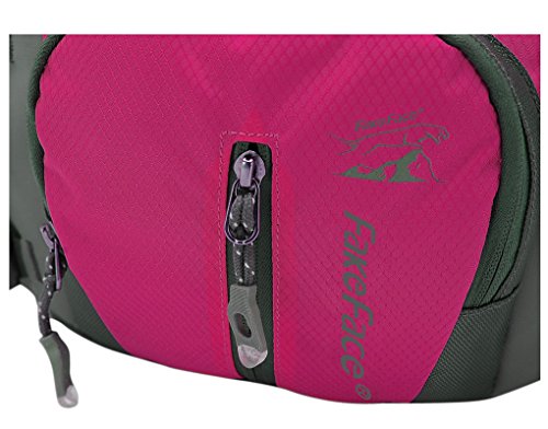 FakeFace® Nylon Wasserdichte Multifunktion-Hüfttasche Gürteltasche Rücksack Schulter Umhängetasche Brustbeutel Bauchtasche mit Flaschenhalter für Gym Camping Wandern Radfahren Reisen Bergsteigen - 6