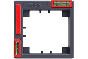 SOLEVL Gabarit de pose pour appareillage électrique - Niveau à bulle et aimants - Pose simple ou double, verticale ou horizontale - innovation primée