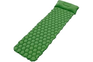 Deeplee Camping Mat, Self Inflatable Sleeping Mat with Pillow, Ultralight Camping Bed Camping Roll Mat Sleeping Pad for Outdoor Backpacking, Camping, Hiking