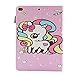 Price comparison product image iPad Air 2 Case,iPad 6 Case Soft PU Leather,WIWJ Cute Animal Pattern Flip Case Ultra Slim Case Soft Leather Case Auto Sleep/Wake Case for iPad Air 2 / iPad 6 -Candy Unicorn