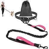 OFFCUP Multifunctional Lead, Hands Free Dog Leash, Hands Free Dog Leash with Reflective Stitching and Storage Bag (Fuchsia)