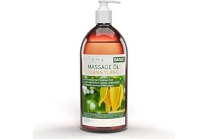 Kitama Olejek do masażu Ylang Ylang Cananga – tajski olejek do ciała, pielęgnacyjny, aromatyczny, relaksacyjny – 1000 ml (1l)