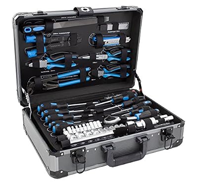 Kärcher Karcher Mallette à outils 101 pièces, kit d'outils avec marteau, tournevis, y compris 200 ongles, Ensembles de clés à cliquet, scie, etc.