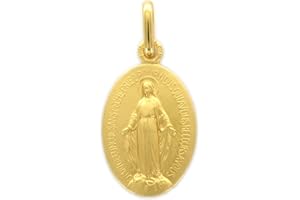 PALAIS DU ROSAIRE Medaglia Miracolosa placcata in oro 15 mm - Medaglia e croce placcate in oro - Culte Chrétien en Plaqué Or