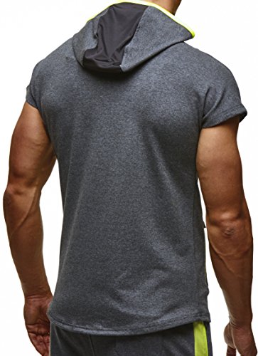 LEIF NELSON GYM Herren Fitness T-Shirt Weste Trainingsshirt LN6334 - 3