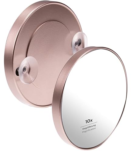 Specchio Rotondo Cromato Con Ingrandimento 7x 10 Cm