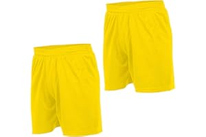 PROSTYLE SPORTS 2 X Junior Football Shorts Sports Running Gym Breathable School, PE Kid 3/4Y - 12/13Y