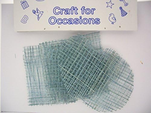 Greeting Card Embellishments - Sinamay 6 Shapes x 2 Blue (12 pieces)