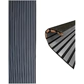 Decoala Akustik Duvar Paneli, Teak Rengi, Ses Yalıtımlı, Modern Stil, 60x275 cm, 9mm Kalınlık, Ahşap G&ouml;r&uuml;n&uuml;ml&uuml; (Antrasit)