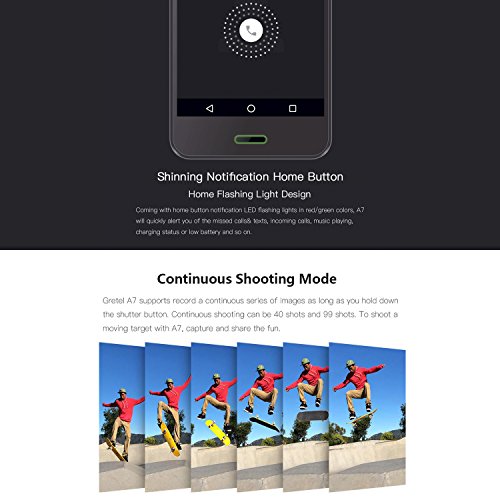 Gretel A7 - 4,7 Gretel A7 - Smartphone libre Android 6.0 (3G pantalla de 4.7'' incell AMLCD IPS, cámara de 8 MP, 1 GB de RAM, 16 GB, Quad Core 1.3 GHz Bluetooth, WiFi, Android) - Elepawl