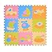 Produktbild Puzzlematte für Kinder - 9 Teile bedruckt mit Tiermotiven für Babys, dicker PE-Schaum mit Teilen, die sich zieht, Spielmatte, umweltfreundlich Trafico 1