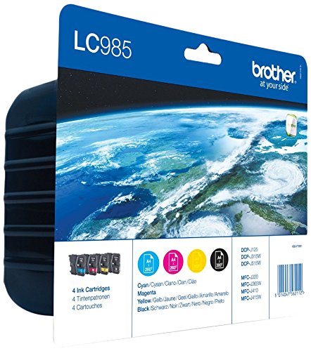 Brother LC985 Multipack Tintenpatron schwarz/gelb/blau/rot