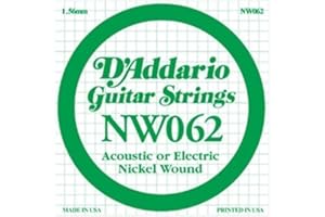 D'ADDARIO Corda singola D’Addario NW062 per chitarra elettrica, Nickel Wound, .062