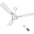 Havells 1200mm Ambrose BLDC Motor Ceiling Fan | Remote Controlled, High Air Delivery Fan | 5 Star Rated, Upto 60% Energy Saving, 2 Year Warranty | (Pack of 1, Pearl White Wood)