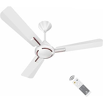 Havells 1200mm Ambrose BLDC Motor Ceiling Fan | Remote Controlled, High Air Delivery Fan | 5 Star Rated, Upto 60% Energy Saving, 2 Year Warranty | (Pack of 1, Pearl White Wood)