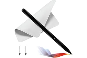 Penna per iPad 2018-2025,Milikilo per Microsoft Surface con Sensibilità di Inclinazione,Portapenne e Riconoscimento del Palmo,Penna Universale Compatibile con iPad e Microsoft (Nero)