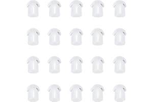 HYSHIKRA Almohadillas de Goma Suave de Repuesto para Auriculares compatibles con Motorola Baofeng Kenwood Yaesu Walkie Talkie, Covert Acoustic Air Tube Earpiece (20 Piezas, Blanco)