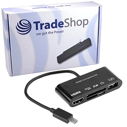 5in1 MHL HDMI Adapter + Micro USB OTG Kabel + SD microSD Kartenlesegerät für Samsung Galaxy Tab 3 10.1 3G 8.0 3G, Tab S 8.4 LTE TabPRO 10.1 12.2 8.4 LTE