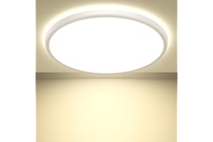 TOPPLEE LED Ceiling Light with Radar Motion Sensor Indoor - 18 W 2500 LM Round Flat 4000 K White LED Ceiling Light Motion Sensor Light Indoor Lamp Wall Light Sensor Light for Hallway Garage Cellar Balcony